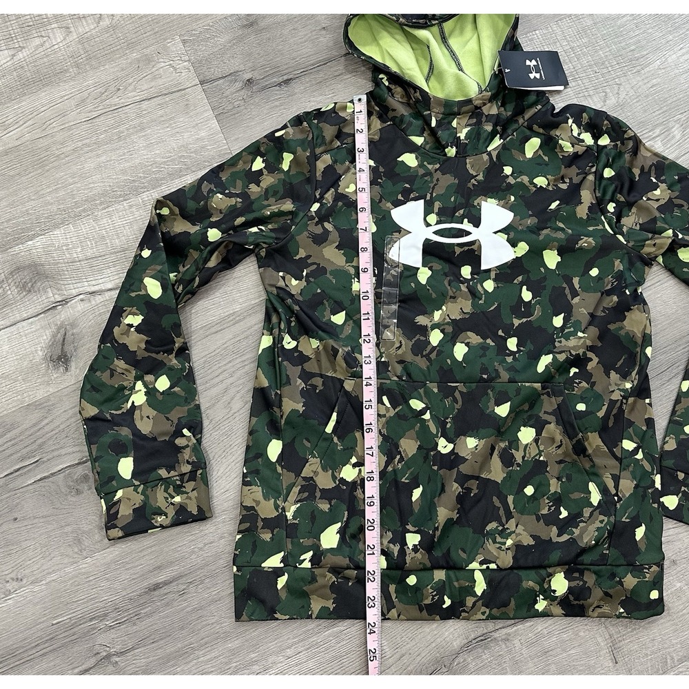 Under‎ Armour Boys Green Camo Lightweight Hoodie Size Large NWT - Picture 3 of 9